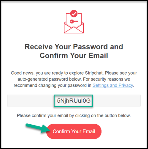 StripChat Confirm Email