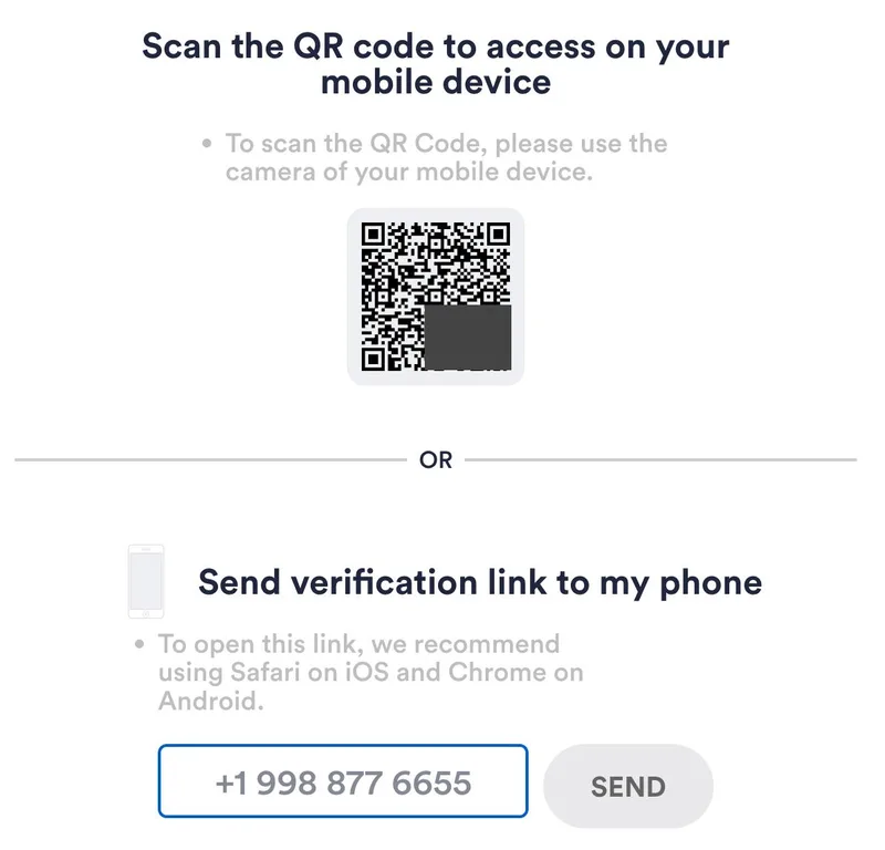 Stripchat model verification mobile QR code option