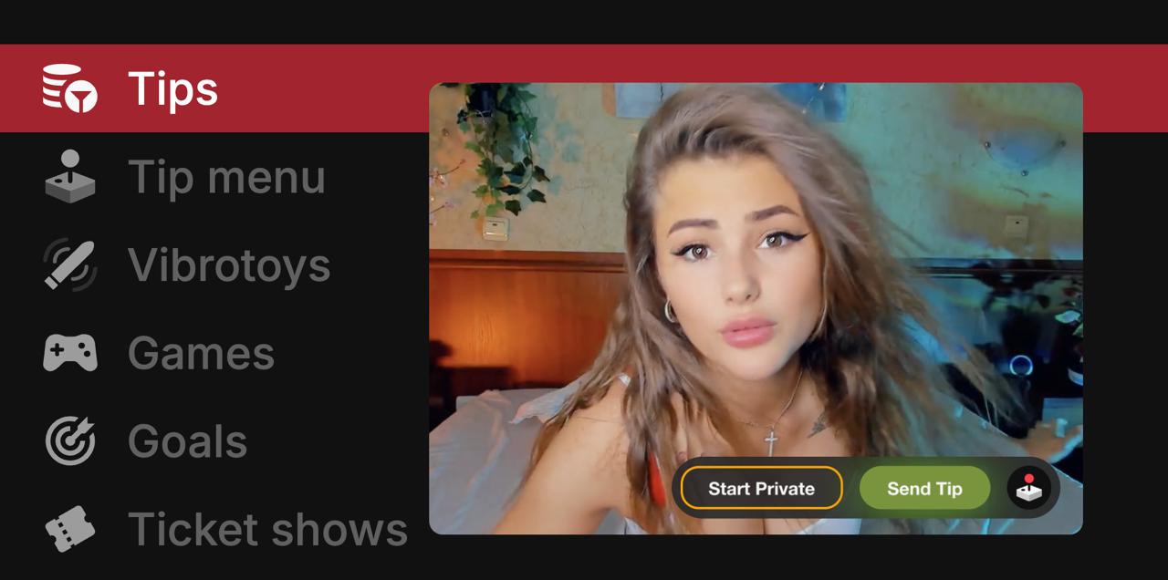 stripchat tips menu overview