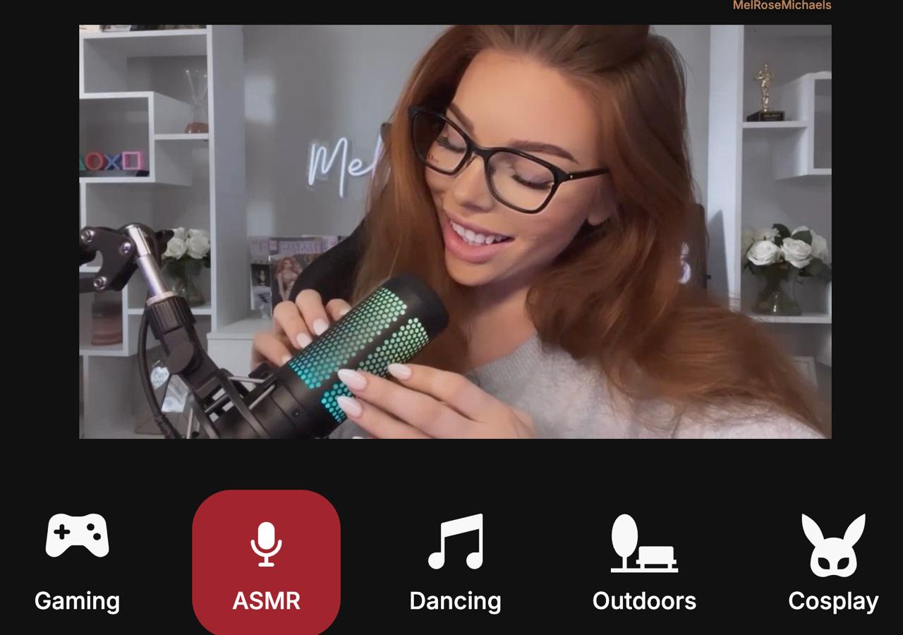 stripchat asmr stream category